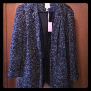 Lauren Conrad Black and white Tweed Blazer